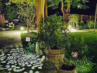 Gartenstimmung bei Nacht