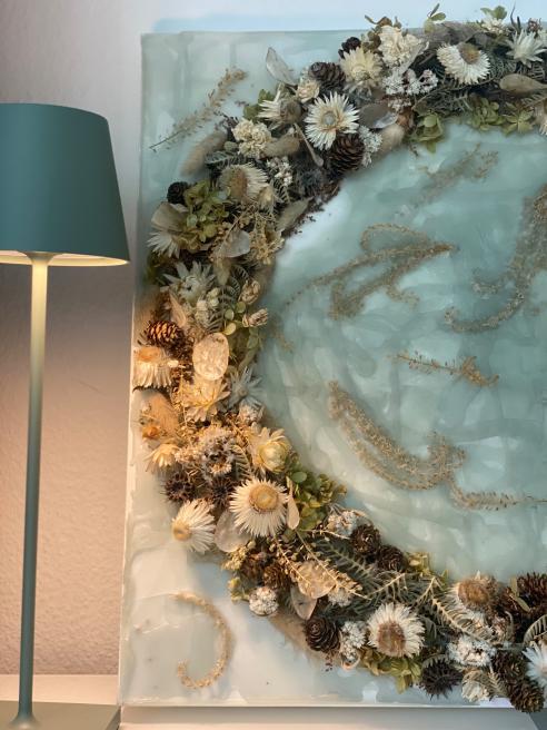 Trockenblumen Wand Bild